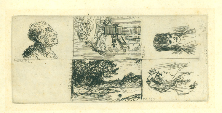HONOR&Eacute; DAUMIER, Henri Harpignies, F&eacute;licien Rops, and Alfred Tai&eacute;e